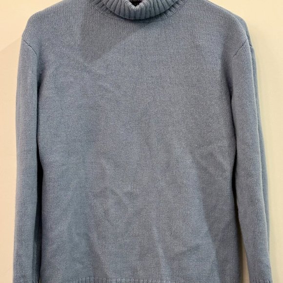 Ralph Lauren Collection Light Blue 100% Cashmere Turtleneck Sweater | Size L - Picture 2 of 7